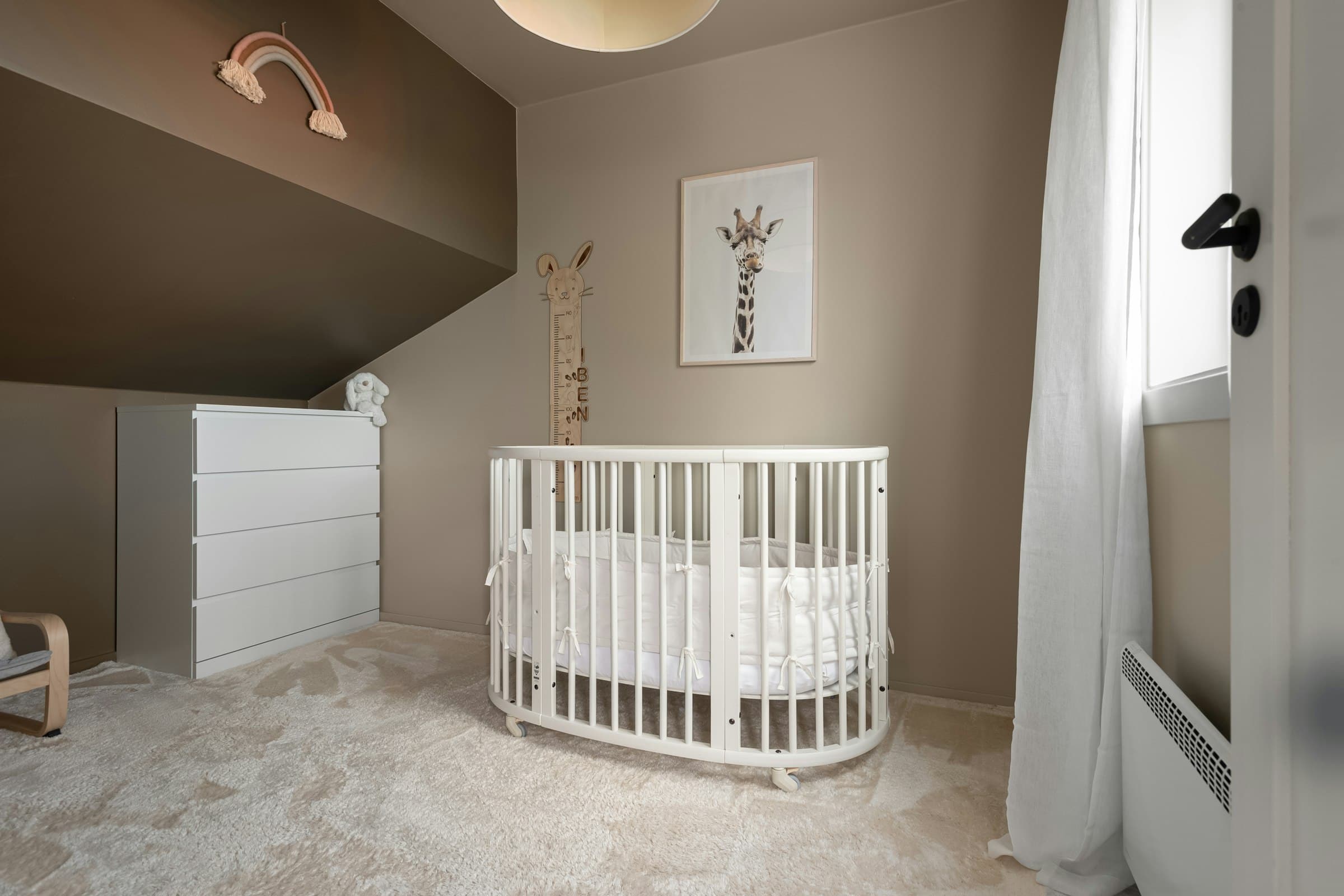 A calm, sunlit nursery